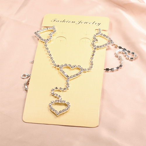 Manufacturer of bridal jewelry, car show sexy model rhinestone love waist chain, fashionable European and American waist jewelry