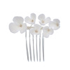 Sophisticated ceramics handmade, hair accessory for bride, flowered, European style, wholesale