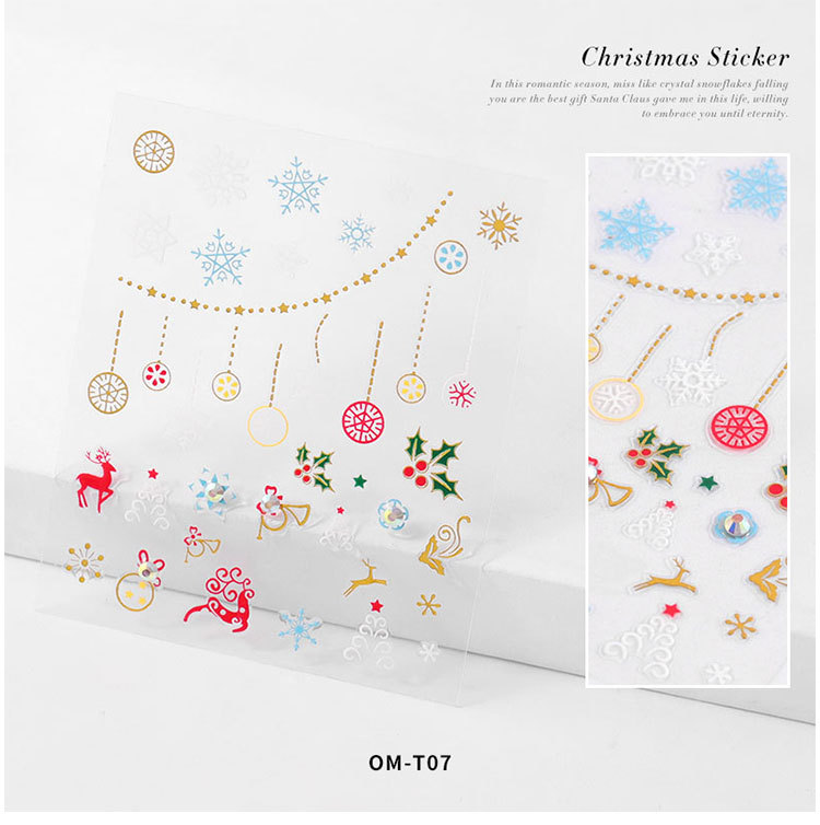 Christmas Letter Paper Nail Patches 1 Set Nail Supplies display picture 8