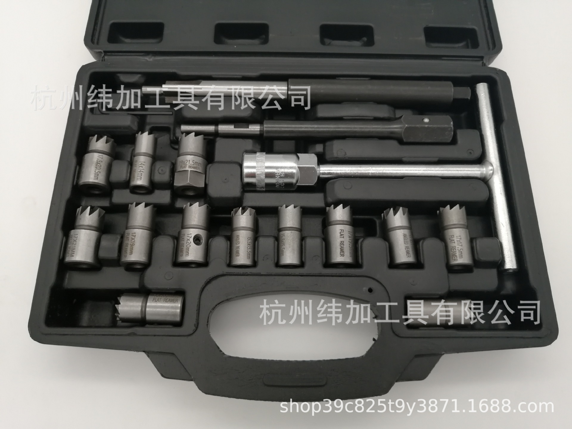 17PC气门铰刀柴油机气门清理铰刀工具柴油机喷油嘴修复工具组套