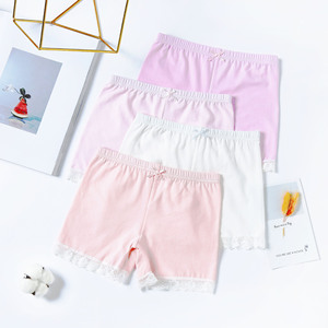 A类纯棉女童安全裤 小女孩打底裤中小童平角短裤宝宝内裤一件代发