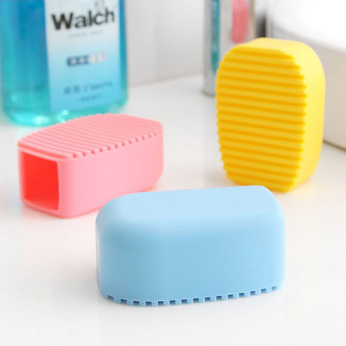 Candy Color Handheld Thickened Silicone Laundry Brush Portable Mini Washboard Washboard Cleaning Brush Wholesale