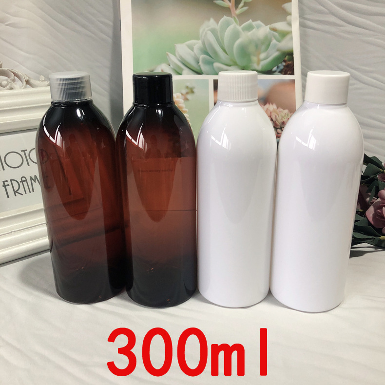 300ml毫升克PET奇异圆肩透明塑料分装瓶固体液体水剂样品瓶空瓶子