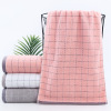 Cotton checkered towel 34*74 Home Furnishing Daily Face Towel Gift box packaging towel lovers Washcloth customized logo