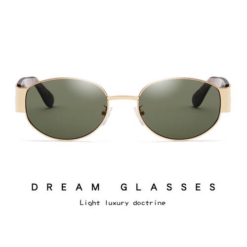 Trendy small-frame metal retro cross-border sunglasses European and American personalized fashionable sunshade sunglasses cross-border manufacturer