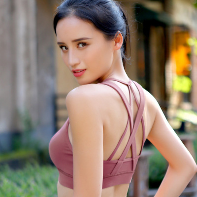 Cross border Specifically for Beautiful back Cross-belt ventilation Sports underwear Quick drying Shockproof yoga run Bodybuilding Bras