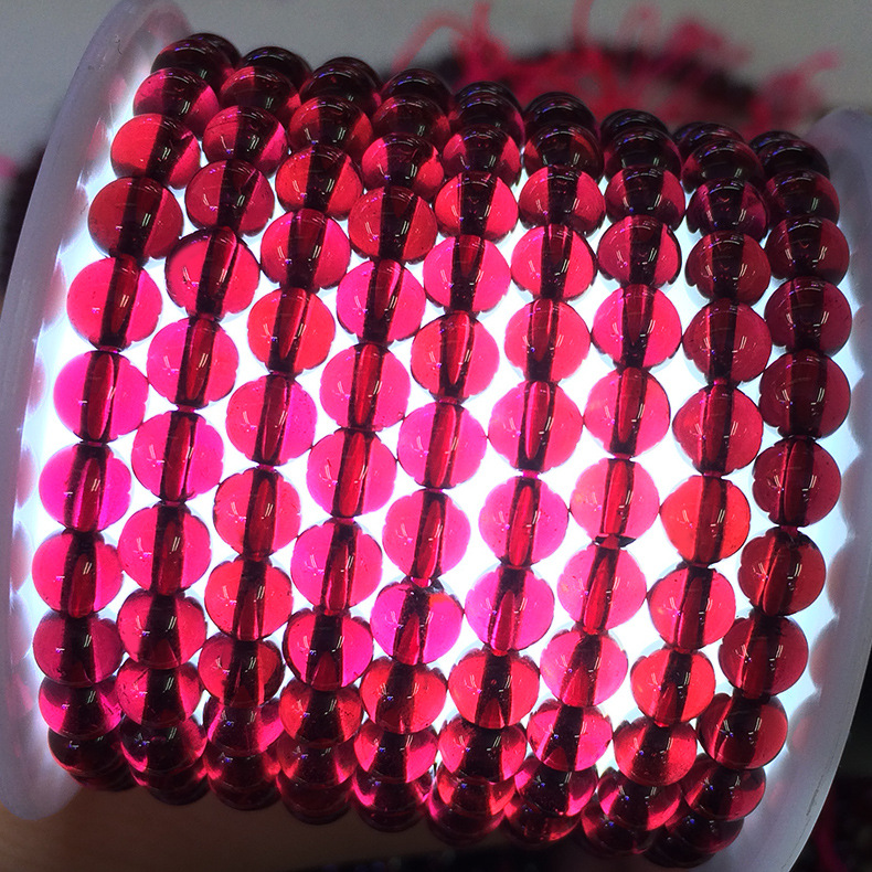 organic round beads pomegranate