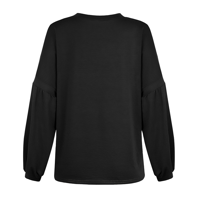 Loose Round Neck Puff Sleeve T-Shirt NSKX18945