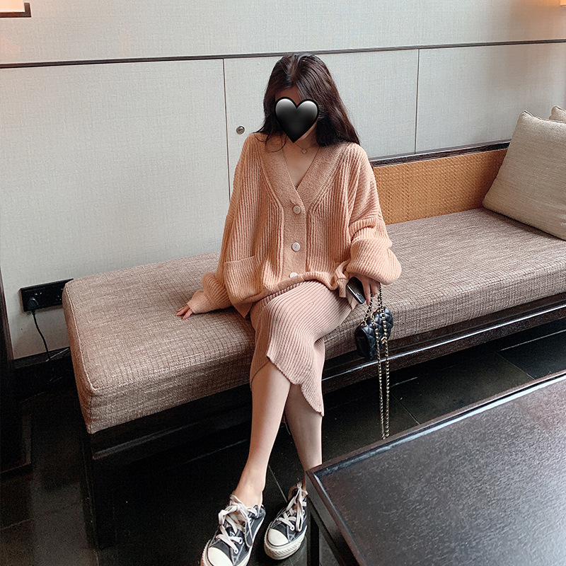 당신 | BU LINGLING  높은 원사 비율 모헤어 가디건 스웨터 루즈한 여성 재킷
