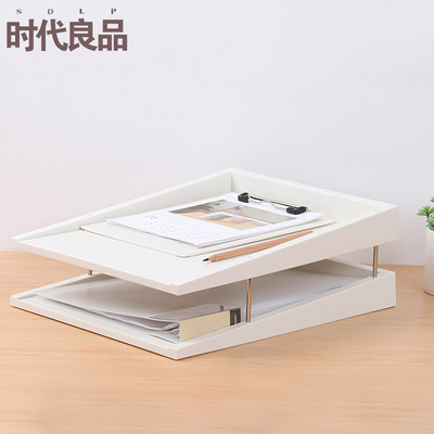 時代良品  創意辦公桌面資料收納整理陳列文件盤 置物籃 SD-N9620