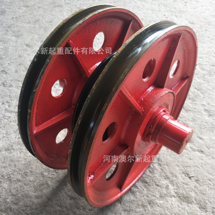 厂家加工 5t 10t 16t  20t 32t 各种规格铸钢滑轮片 滑轮组