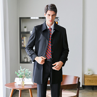 2019 new pattern Fur overcoat Autumn and winter Business Suits Mid length version coat men and women Same item work clothes coverall