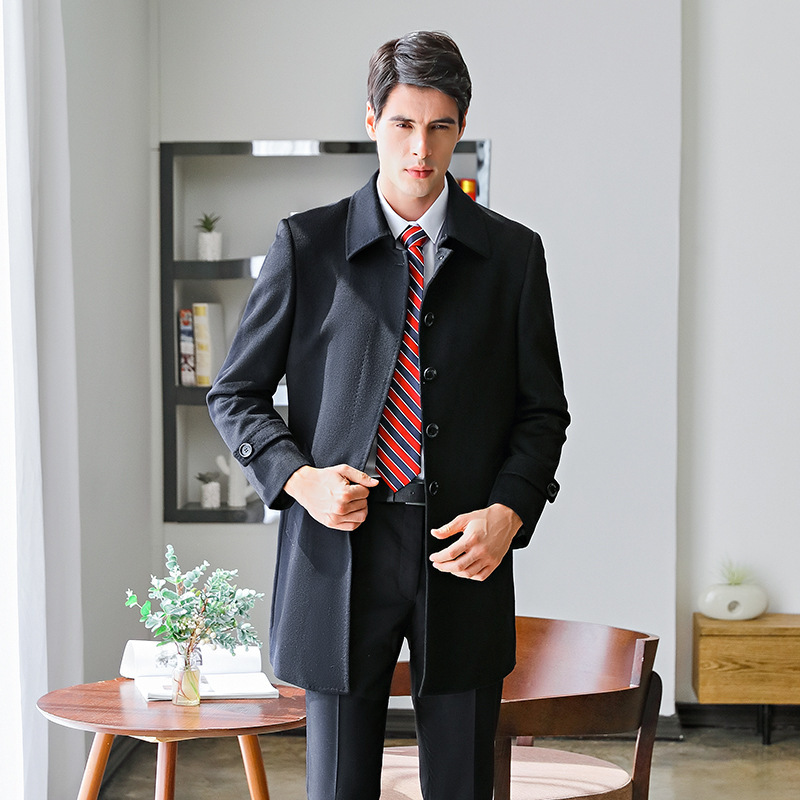 2019 new pattern Fur overcoat Autumn and winter Business Suits Mid length version coat men and women Same item work clothes coverall