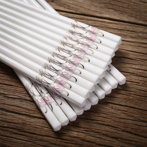 New creative ceramic chopsticks, non-slip, not prone to mold, light luxury tableware, household gifts, chopsticks, flower series