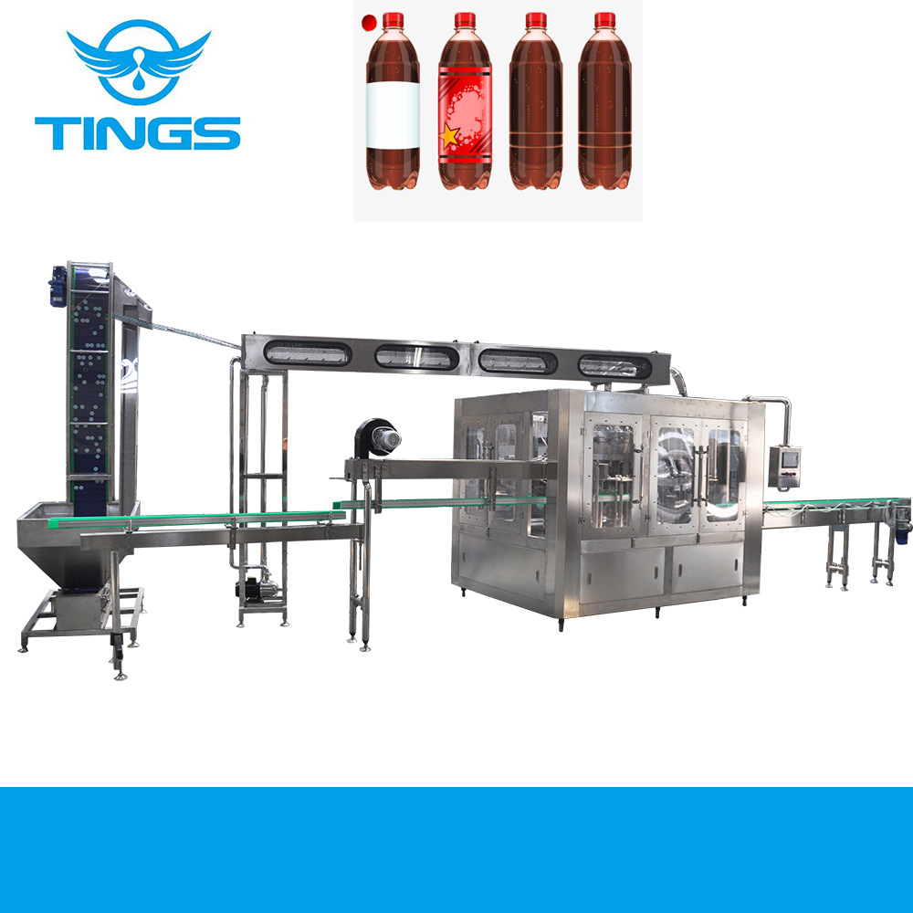 厂家直供新款含气冷罐装碳酸饮料灌装机可乐雪碧含气苏打水灌装机