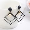 Long universal metal earrings, European style, simple and elegant design