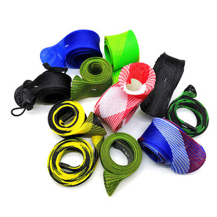 Wholesale PET pattern fishing rod external use net cover fishing gear net cover 170cm fishing gear supplies woven net tube protective cover