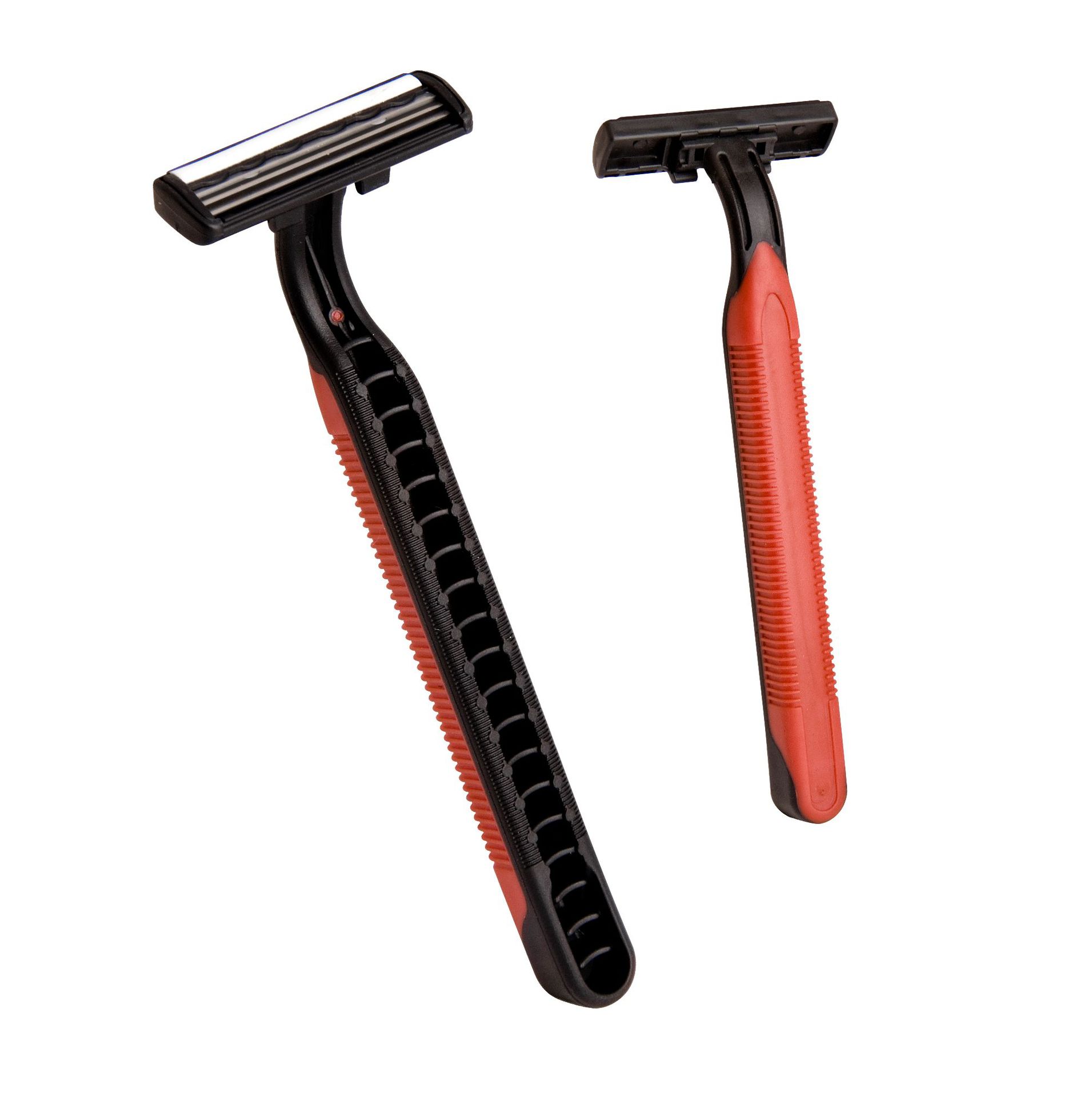 會(huì)所酒店浴室用便攜一次性手動(dòng)雙層刀片刮胡刀剃須刀酒店可打logo