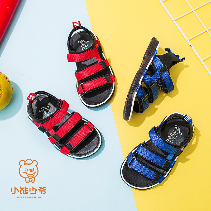 小熊少爷2020新款儿童凉鞋 儿童宝宝沙滩鞋 夏季时尚软底童凉鞋|ru