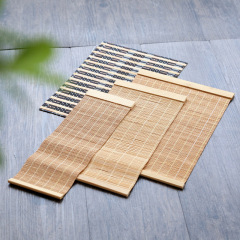 Add logo tea tray cup mat bamboo table flag handmade bamboo curtain bamboo mat tea mat tea accessories tea curtain heat insulation