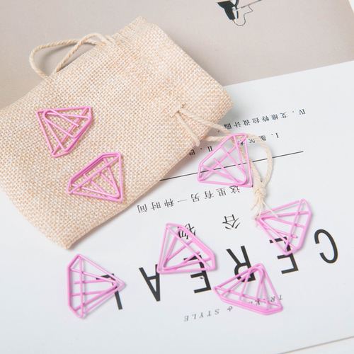 Special-shaped paper clip creative wholesale cute bookmark color 20 pieces gold PET coated wire paper clip box