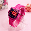 Cross -border one piece of Taiwan Taobao hot -selling LED children's gift spot, spot KT cat electronic watch manufacturer wholesale