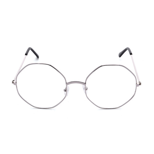 Flat glasses new Korean style trendy metal glasses frame literary retro personality octagonal polygon flat glasses