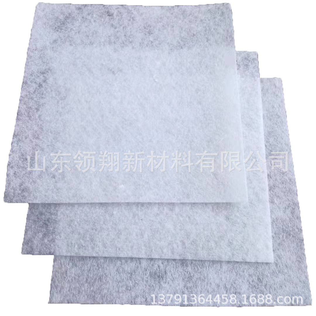 19新品涤纶白色土工布针刺土工布热烫型透气透水模块布模板布打样