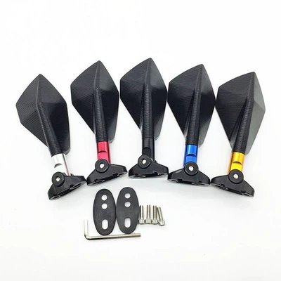 Motorcycle rearview mirror CNC modified sports car mirror personality sports car inverted rear auxiliary mirror blue glass mirror mirror (Car mirror)