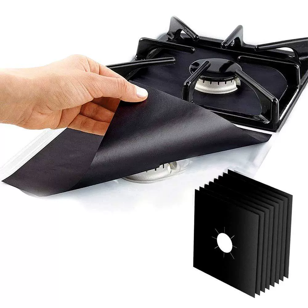 4/6/8 шт., тефлоновая защитная накладка для газовой плиты, противообрастающая и масло, чистящая накладка, многоразовая пищевая накладка