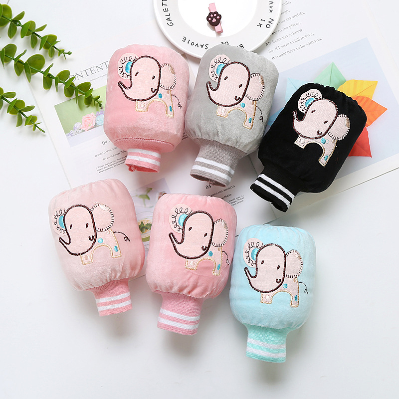 Cartoon cute children's velvet keep warm sleeves for men and women…