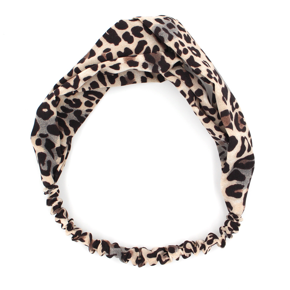 Fashion Cotton Leopard Print Sports Yoga Headband Wholesale display picture 4