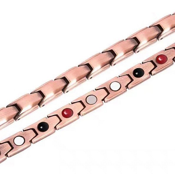 Einfacher Stil Einfarbig Legierung Überzug Inlay Magnet Unisex Armbänder 1 Stück display picture 2