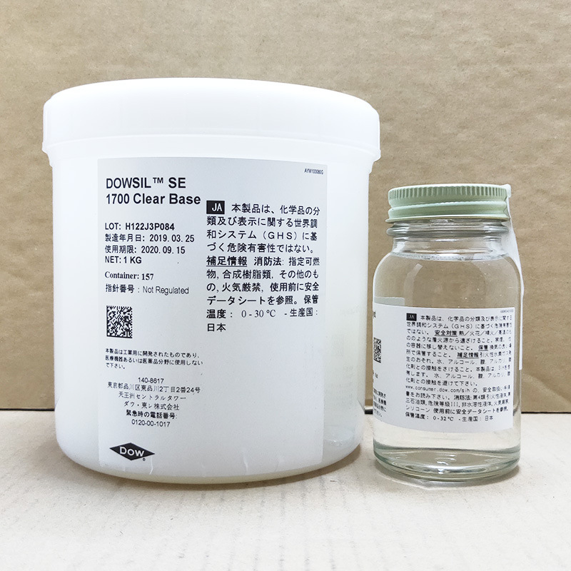 SE1700透明密封胶 热固化高强度不流动灌封胶水 1.1kg