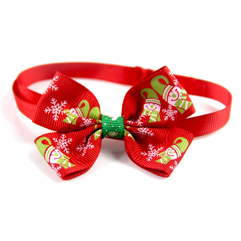 5g Weight Costume Props Event & Party Supplies Pet Accessories Type Of Pet Supplies Christmas Ribbon Christmas Color Block Bowknot Pet Accessories 1 Piece