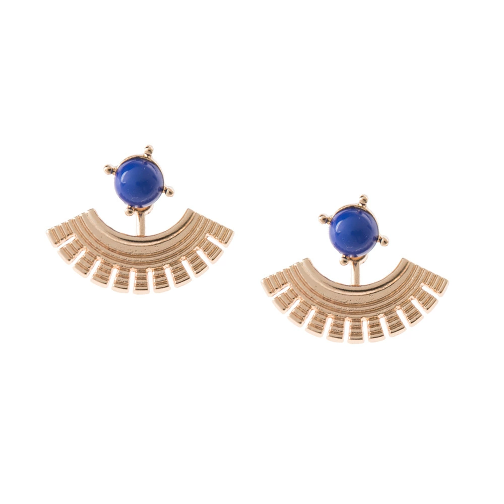 Стильный аксессуар, серьги сине-зеленого цвета, европейский стиль, с драгоценностями