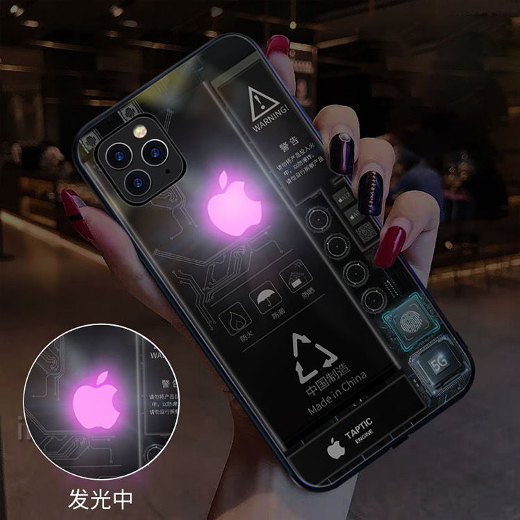 Suitable for iPhone11 luminous se2 mobile phone case new Apple 12 luminous XR call flash xsmax foreign trade agency
