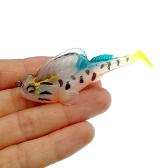 跳跳魚路亞餌7.5cm/14g包鉛魚假餌搜底防掛高品質魚鈎T尾路亞軟餌