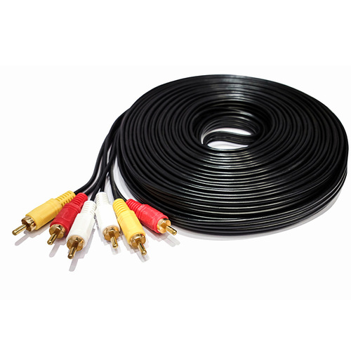 Audio cable manufacturer: three pairs of three audio cables 20 meters AV video cable 3 lotus to 3 lotus cable camera