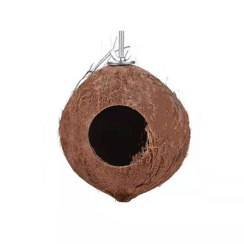 Parrot coconut shell nest Hamster squirrel breeding nest Parrot toy cooling nest Bird nest