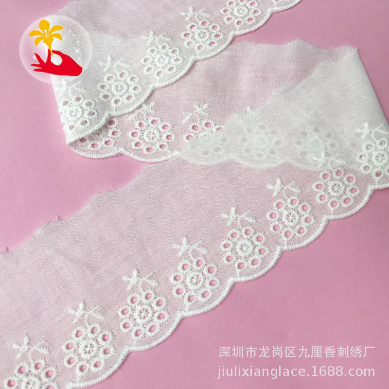 棉布边 蕾丝花边 辅料刺绣 裙边 裙子 衣服 diy纯棉6.5厘米829111