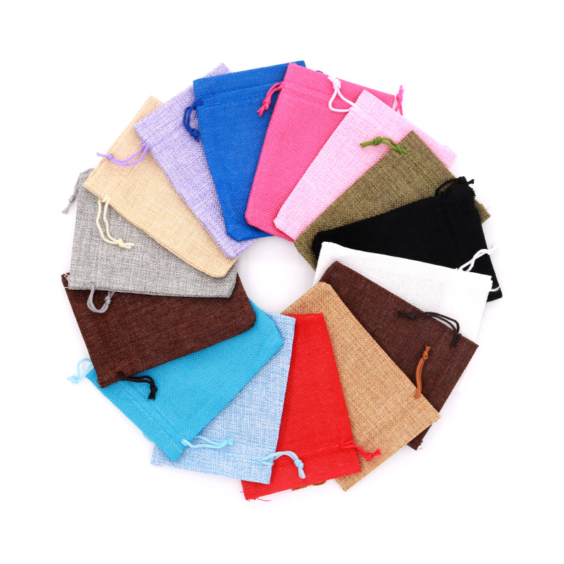 厂家直销麻布袋15*20cm收纳袋 饰品首饰包装袋 礼品袋子 可定logo