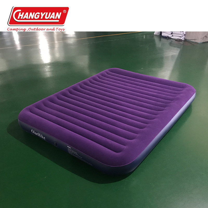 Flocking pvc Inflatable Belt Double Mattress Horizontal Strip Vertical Strip Inflatable Mattress Double Inflatable Bed