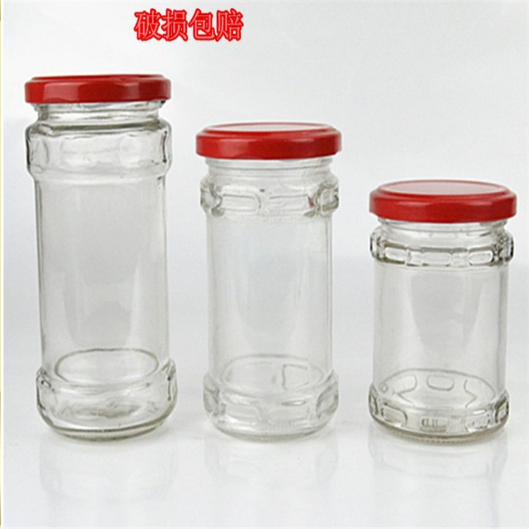 厂家供应玻璃瓶密封酱菜瓶辣椒酱牛肉酱空瓶子200ml 220ml 280m