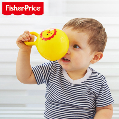 费雪F0517  4寸宝宝婴儿手抓摇铃球手柄球甩甩球礼品地摊批发定制