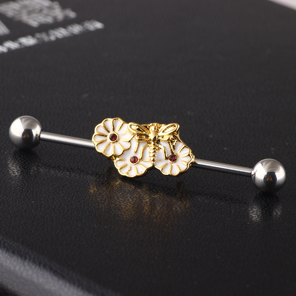 Labret piercing jewelry detail image