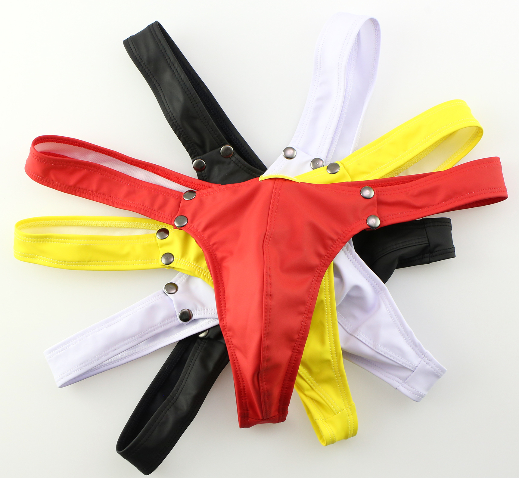 wowhomme men's underwear wholesale men's leather underwear high elastic PU leather underwear wh58