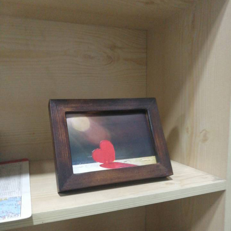Factory wholesale 8K4KA324 solid wood woodiness Destroy by fire Wall hanging Photo frame Photography Studio Studio Dedicated Frame