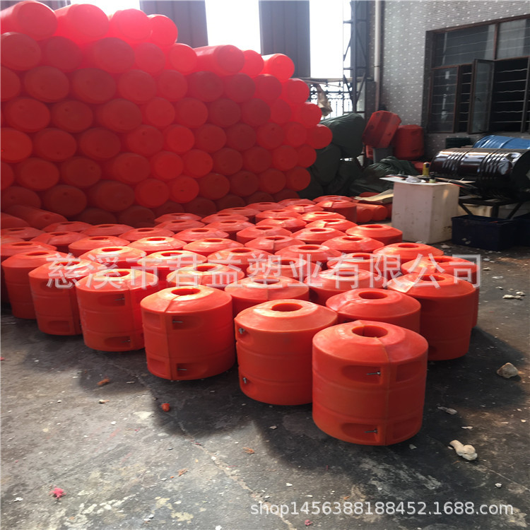 台州抽砂疏浚管道浮体 河道夹管浮筒 水面警示塑料浮球