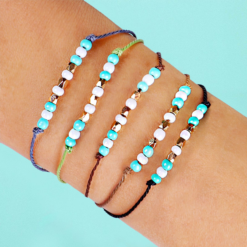 Ethnic Style Round Beaded Wax line Womenu0027S Bracelets 1 Piece